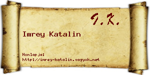 Imrey Katalin névjegykártya